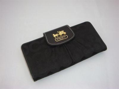 discounted coach wallets - 41985 black/golden